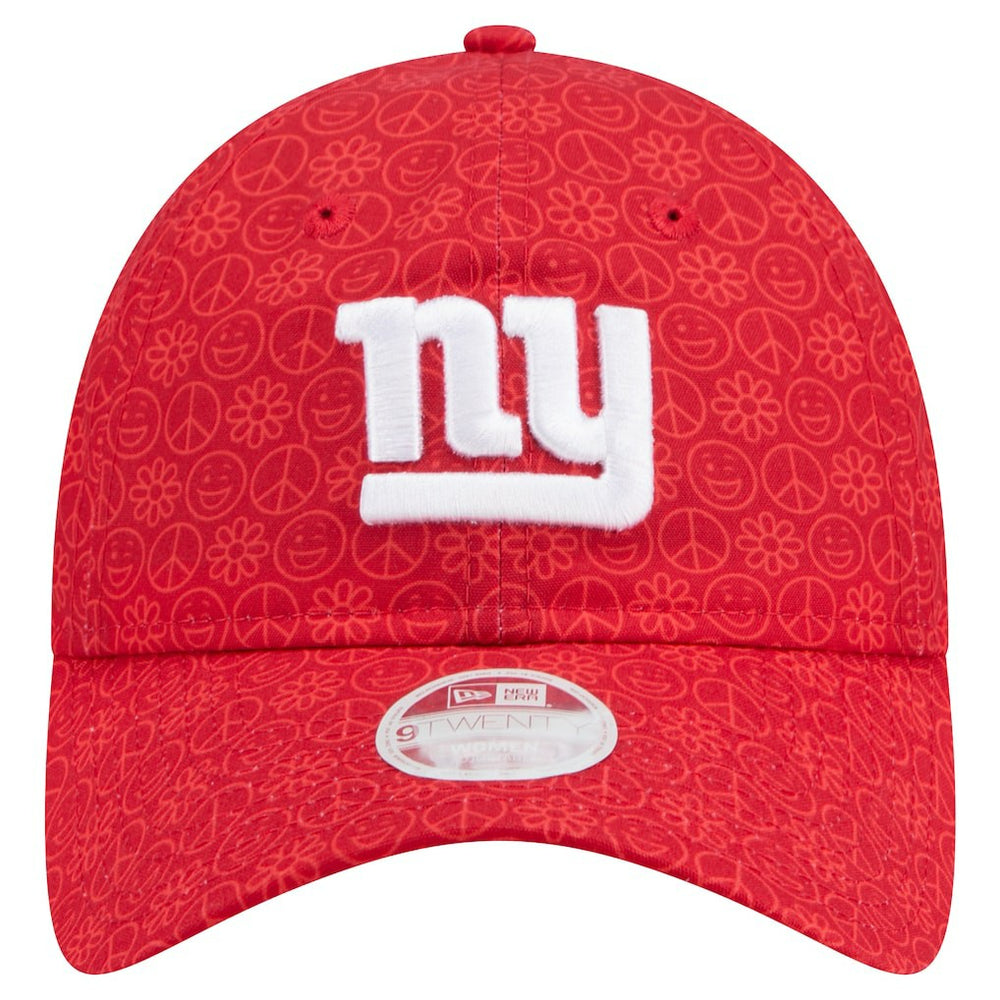 New York Giants New Era Women's Smiley 9TWENTY Adjustable Hat Red | NFL