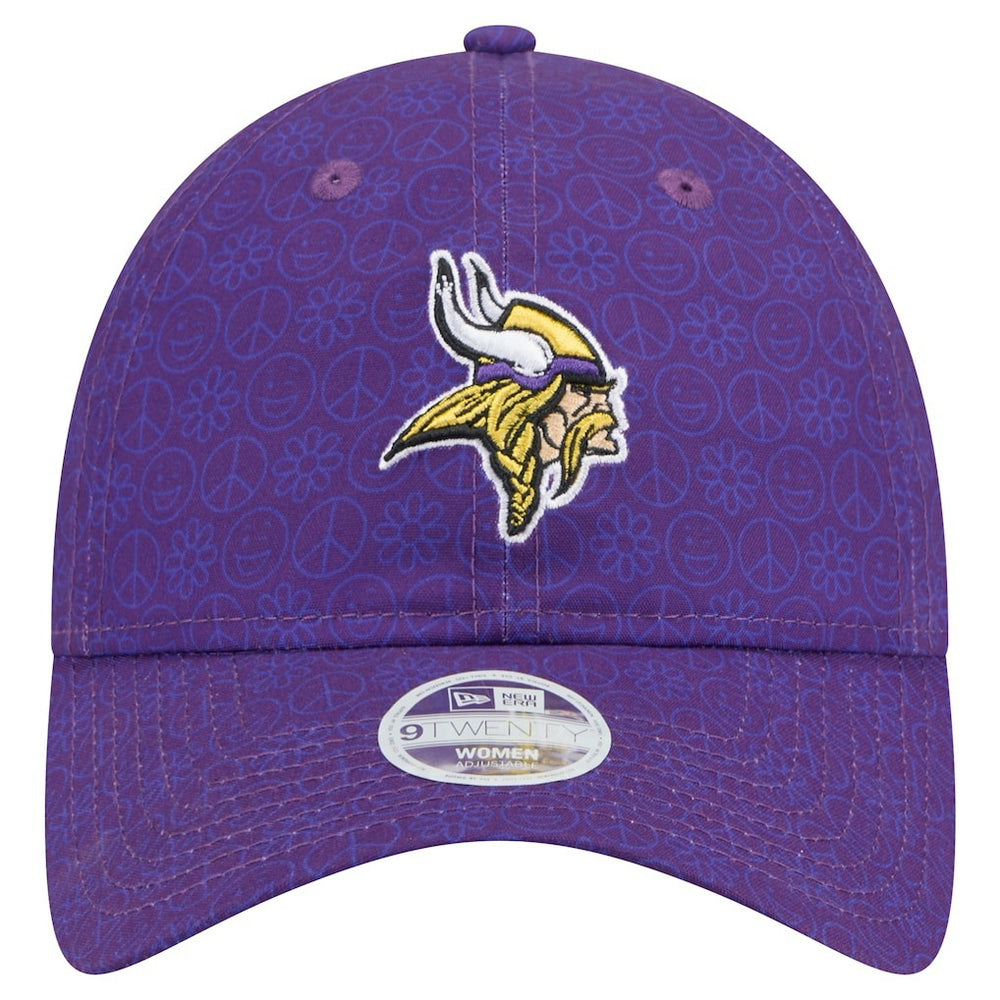 Minnesota Vikings New Era Women's Smiley 9TWENTY Adjustable Hat Purple | NFL