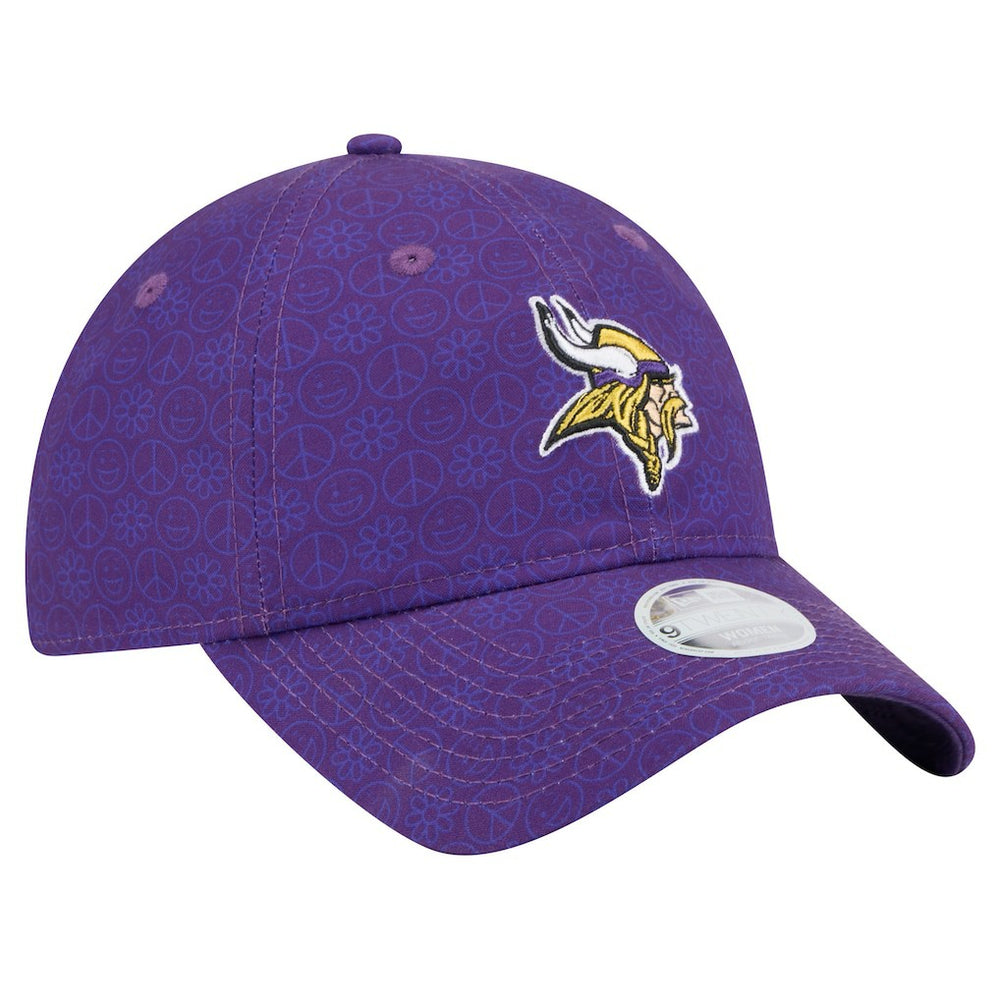 Minnesota Vikings New Era Women's Smiley 9TWENTY Adjustable Hat Purple | NFL