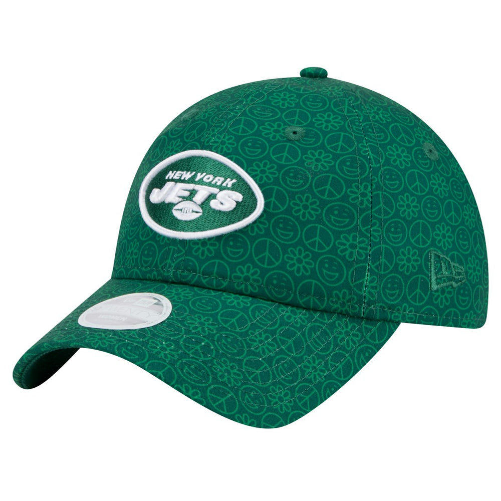 New York Jets New Era Women's Smiley 9TWENTY Adjustable Hat Green | NFL