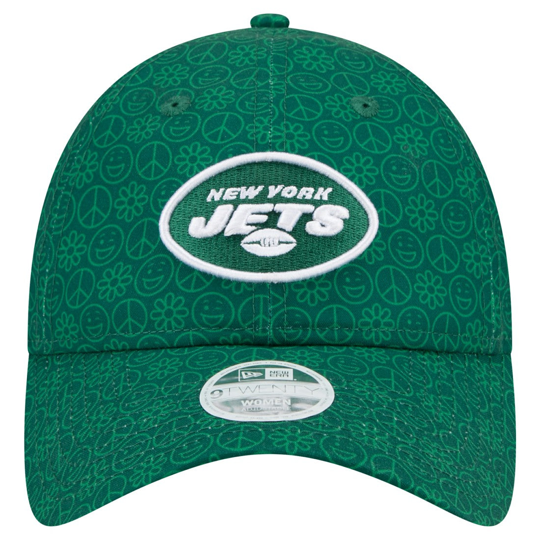 New York Jets New Era Women's Smiley 9TWENTY Adjustable Hat Green | NFL