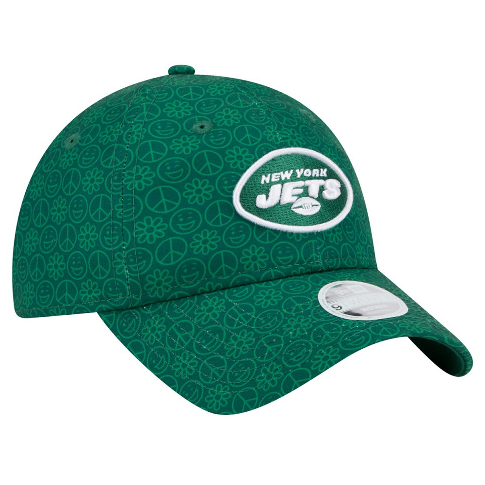 New York Jets New Era Women's Smiley 9TWENTY Adjustable Hat Green | NFL
