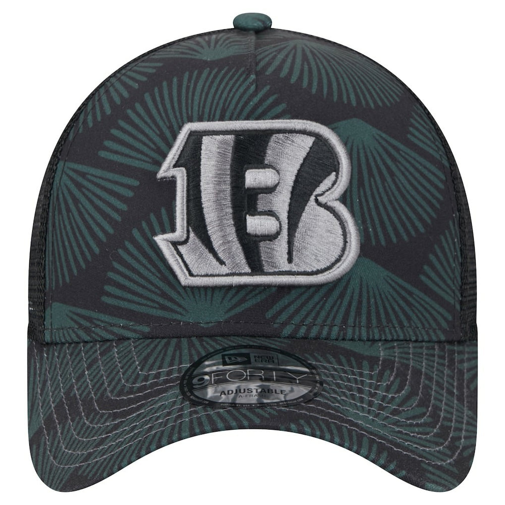 Cincinnati Bengals New Era Agave Trucker 9FORTY Adjustable Hat Black | NFL