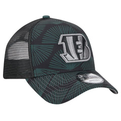 Cincinnati Bengals New Era Agave Trucker 9FORTY Adjustable Hat Black | NFL
