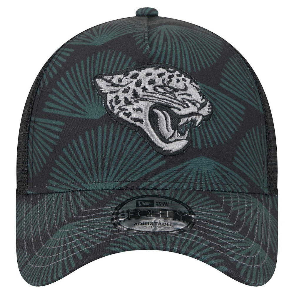 Jacksonville Jaguars New Era Agave Trucker 9FORTY Adjustable Hat Black | NFL