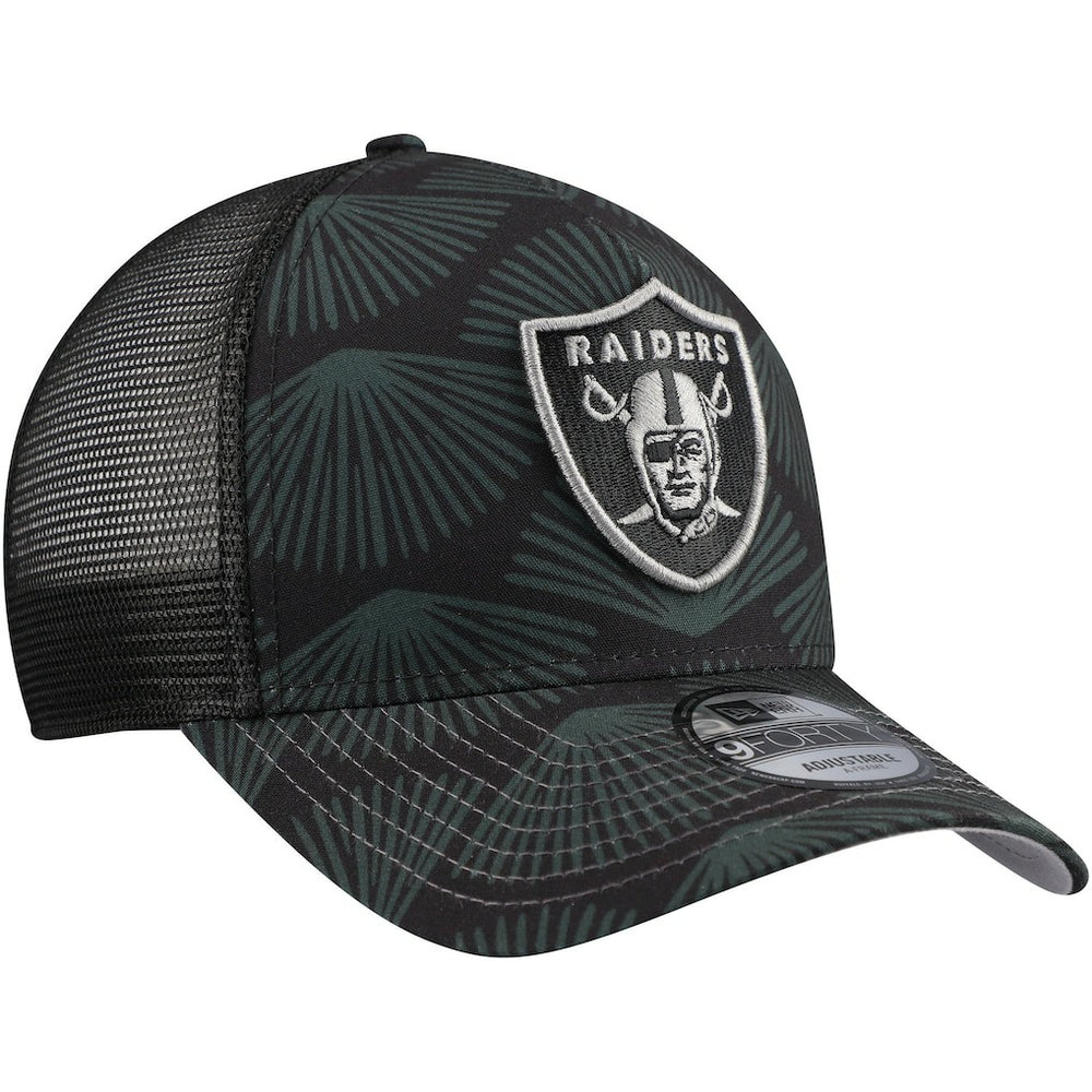 Las Vegas Raiders New Era Agave Trucker 9FORTY Adjustable Hat Black | NFL