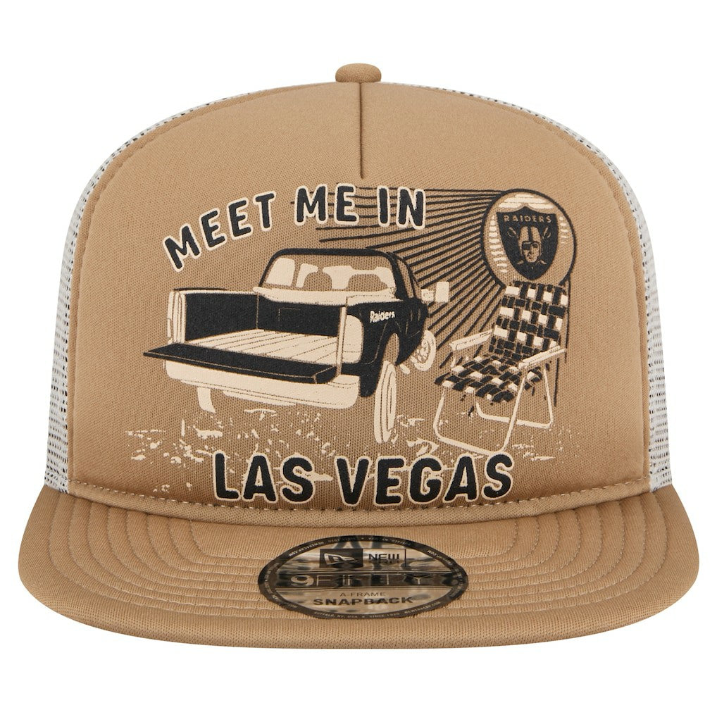 Las Vegas Raiders New Era Meet Me 9FIFTY Snapback Hat Tan | NFL
