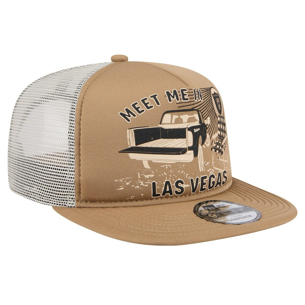 Las Vegas Raiders New Era Meet Me 9FIFTY Snapback Hat Tan | NFL