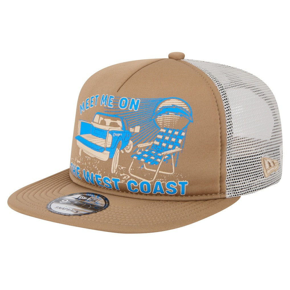 Los Angeles Chargers New Era Meet Me 9FIFTY Snapback Hat Tan | NFL