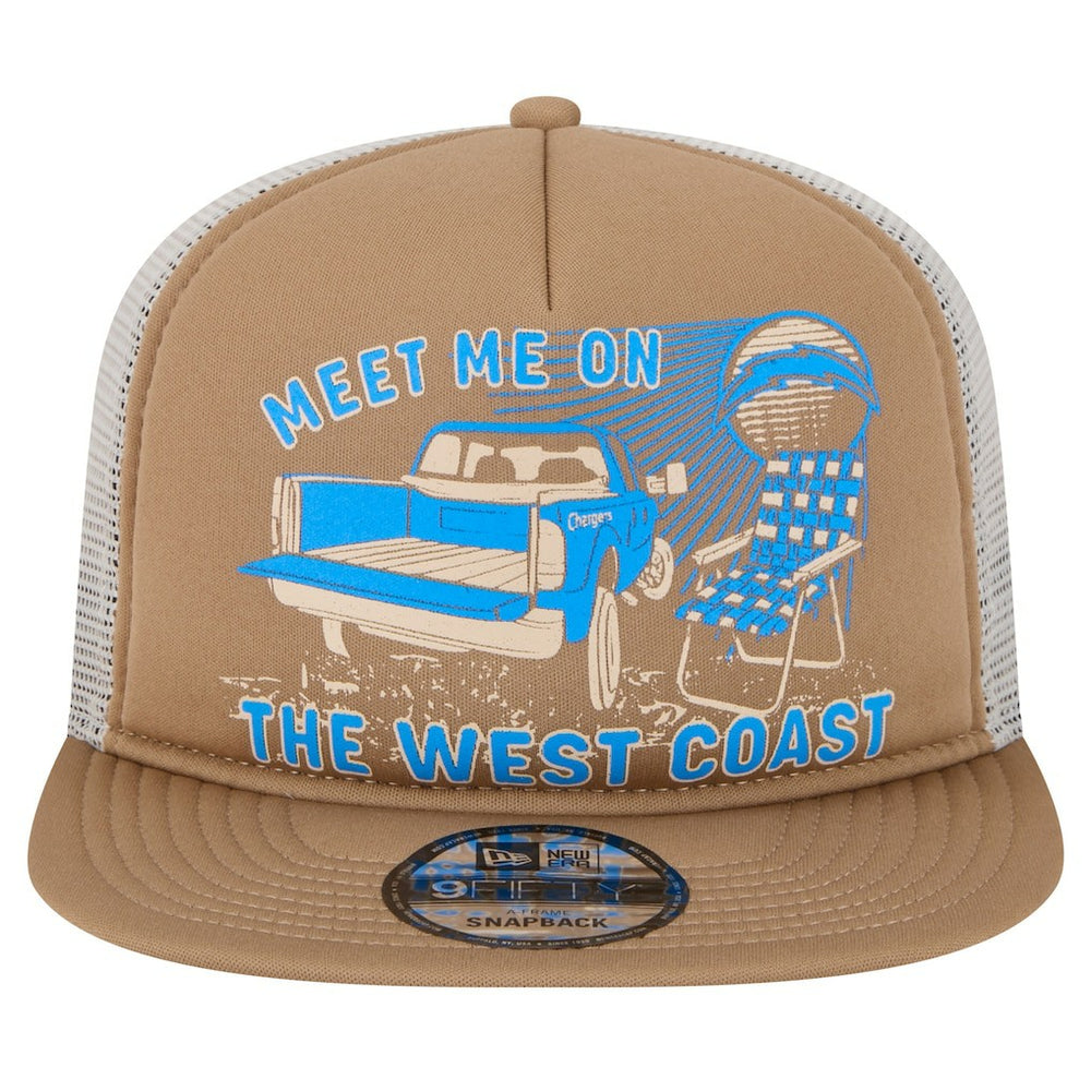 Los Angeles Chargers New Era Meet Me 9FIFTY Snapback Hat Tan | NFL