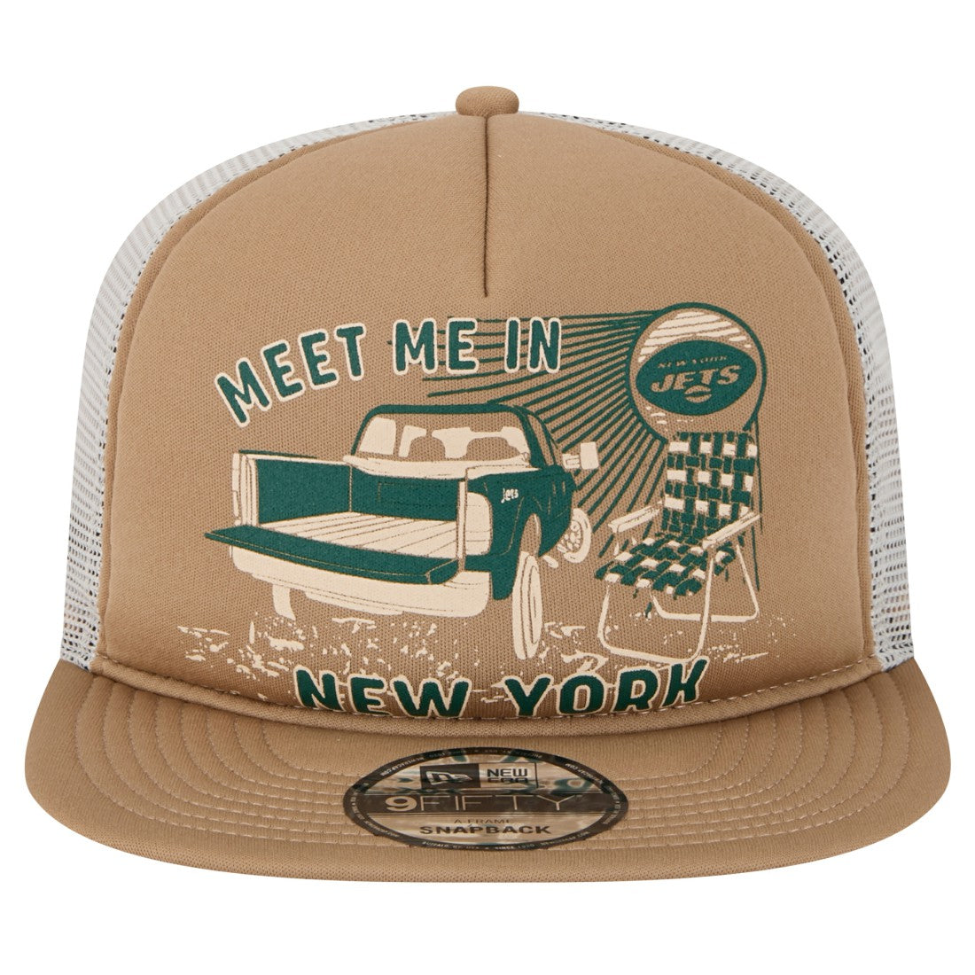 New York Jets New Era Meet Me 9FIFTY Snapback Hat Tan | NFL