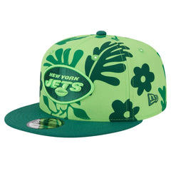 New York Jets New Era Leafy 9FIFTY Snapback Hat Light Green | NFL
