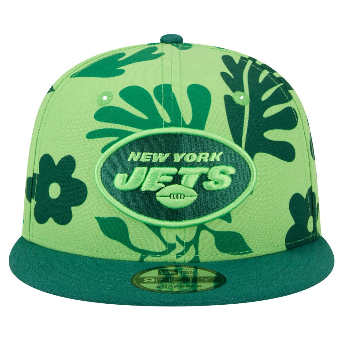 New York Jets New Era Leafy 9FIFTY Snapback Hat Light Green | NFL