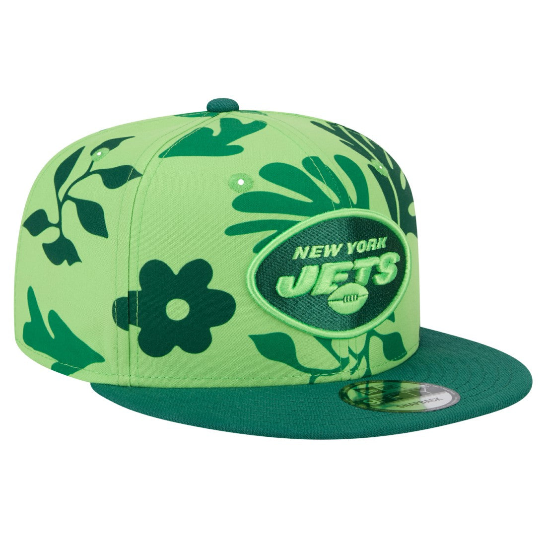 New York Jets New Era Leafy 9FIFTY Snapback Hat Light Green | NFL