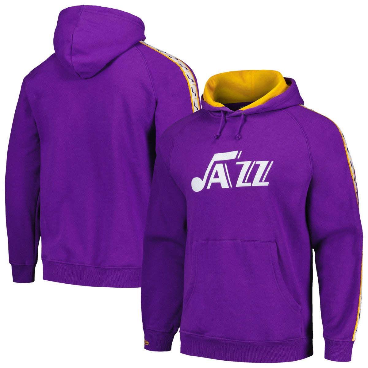Utah Jazz Hardwood Classics Nights Raglan Pullover Hoodie Purple - NBA