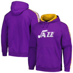 Utah Jazz Hardwood Classics Nights Raglan Pullover Hoodie Purple - NBA