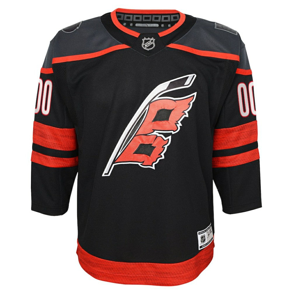 Carolina Hurricanes Youth Home Premier Custom Jersey - Black - NHL
