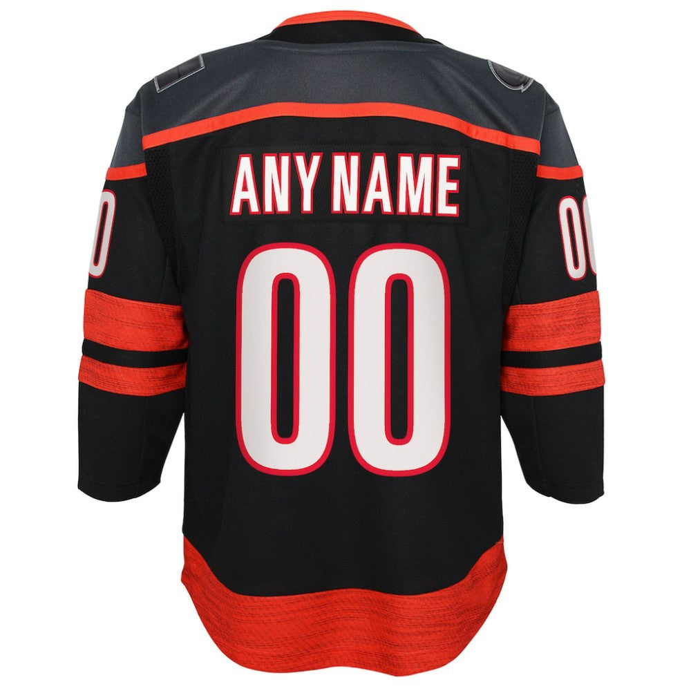 Carolina Hurricanes Youth Home Premier Custom Jersey - Black - NHL