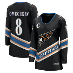 Alexander Ovechkin Washington Capitals Fanatics Women's 50th Anniversary Breakaway Jersey - Black - NHL