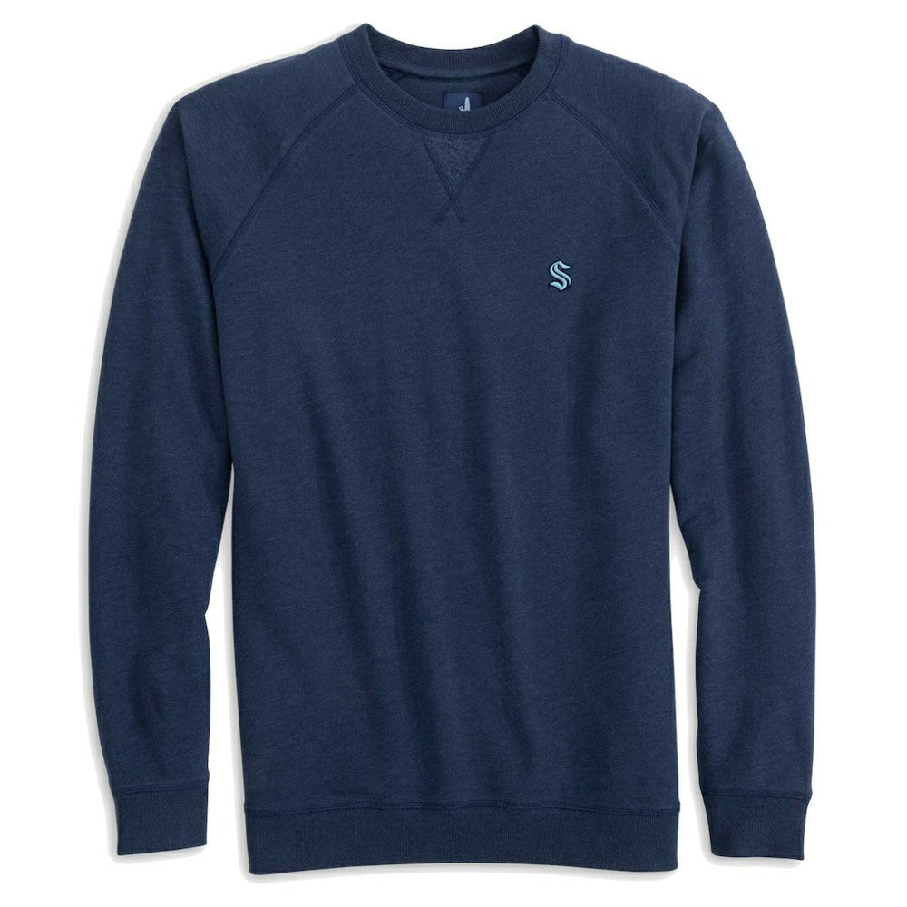 Seattle Kraken johnnie-O Freeman Tri-Blend Raglan Pullover Sweatshirt - Deep Sea Blue - NHL