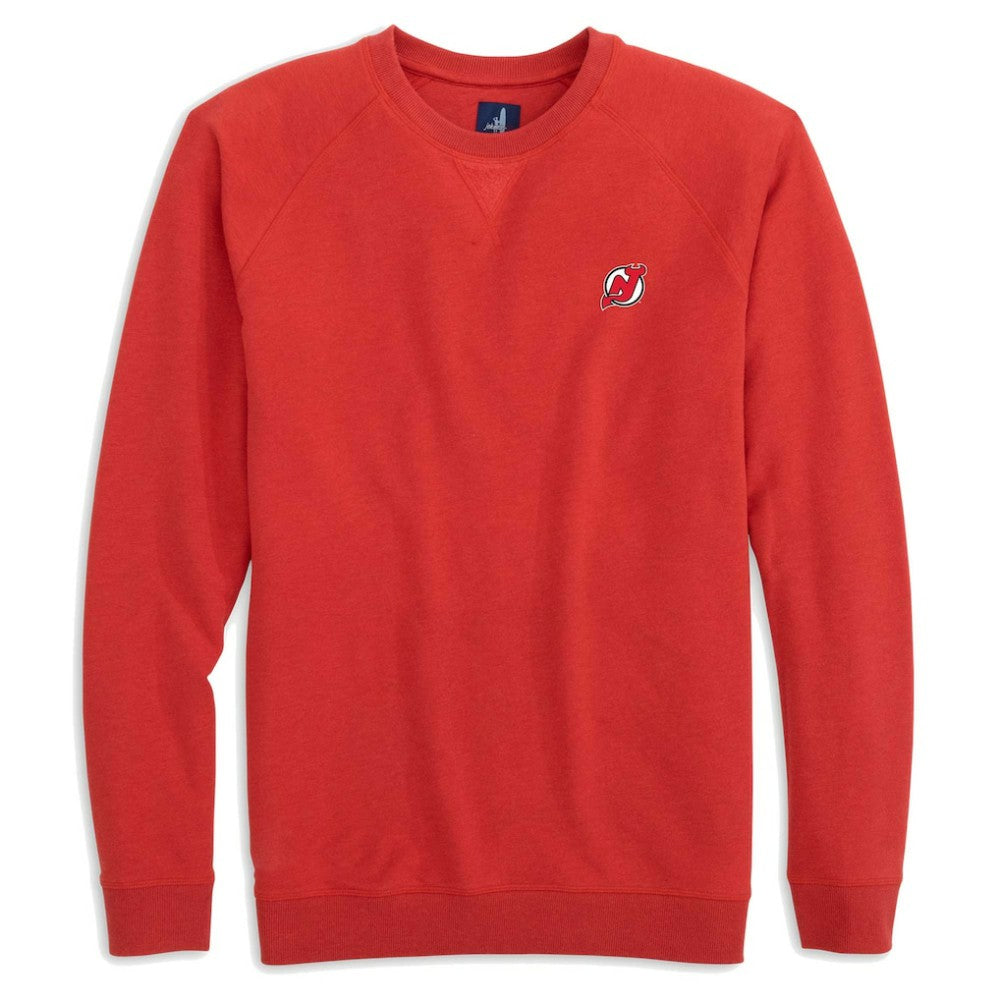 New Jersey Devils johnnie-O Freeman Tri-Blend Raglan Pullover Sweatshirt - Red - NHL