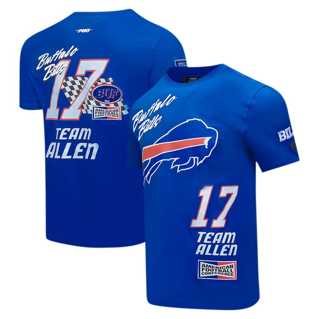 Josh Allen Buffalo Bills Pro Standard Fast Lane Name & Number Player T-Shirt Royal | NFL