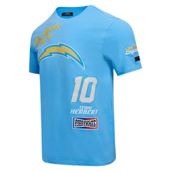Justin Herbert Los Angeles Chargers Pro Standard Fast Lane Name & Number Player T-Shirt Powder Blue | NFL