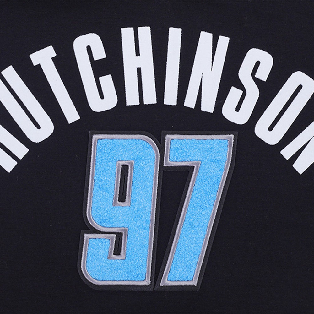 Aidan Hutchinson Detroit Lions Pro Standard Player Name & Number Hoodie T-Shirt Black | NFL