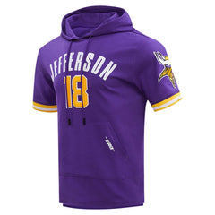 Justin Jefferson Minnesota Vikings Pro Standard Player Name & Number Hoodie T-Shirt Purple | NFL