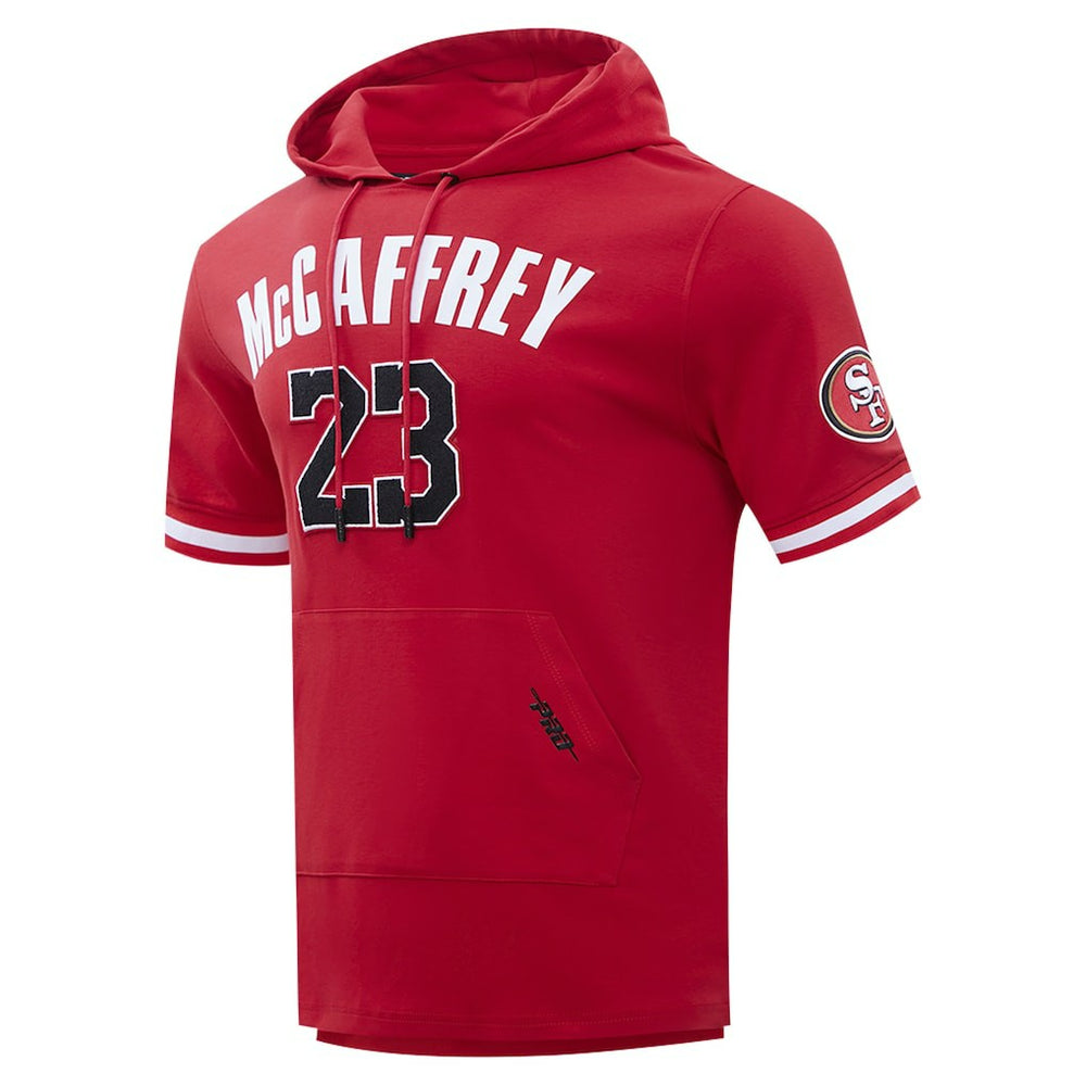 Christian McCaffrey San Francisco 49ers Pro Standard Player Name & Number Hoodie T-Shirt Scarlet | NFL