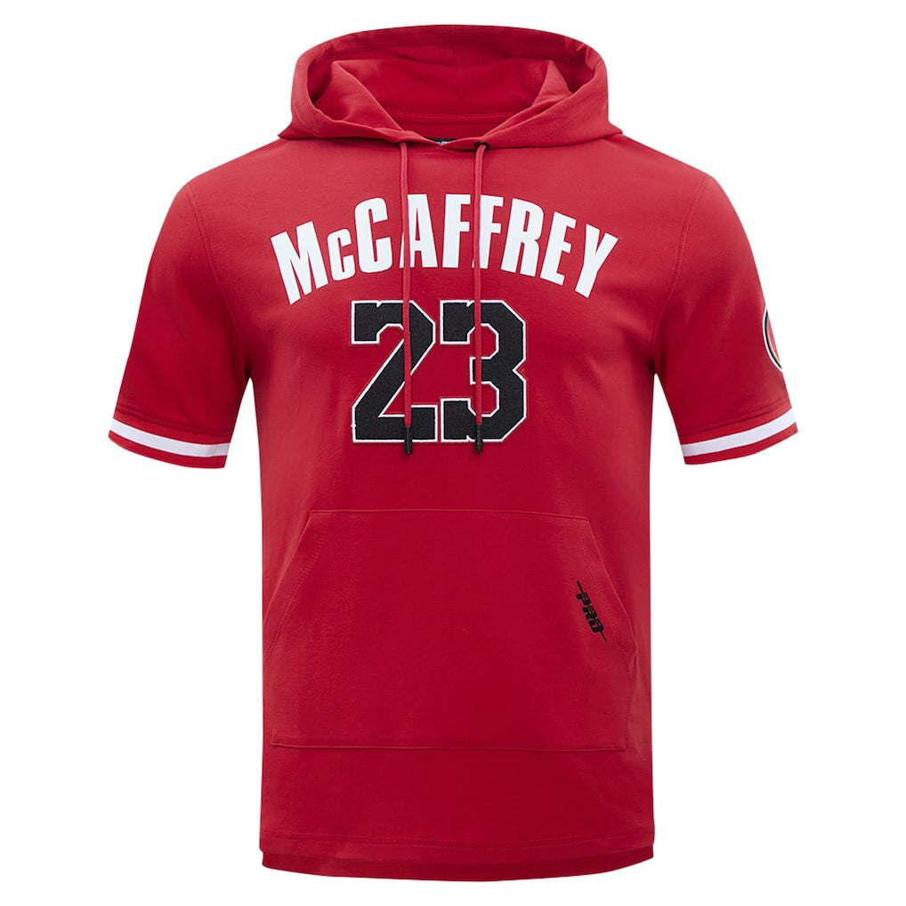 Christian McCaffrey San Francisco 49ers Pro Standard Player Name & Number Hoodie T-Shirt Scarlet | NFL