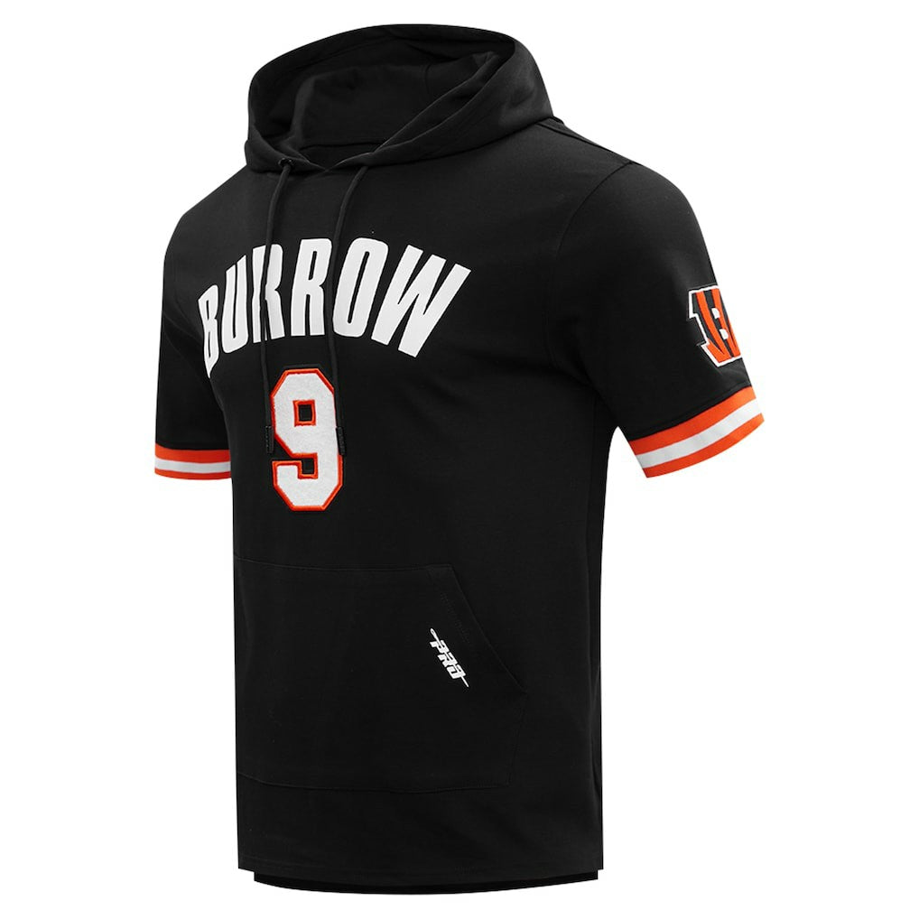 Joe Burrow Cincinnati Bengals Pro Standard Player Name & Number Hoodie T-Shirt Black | NFL