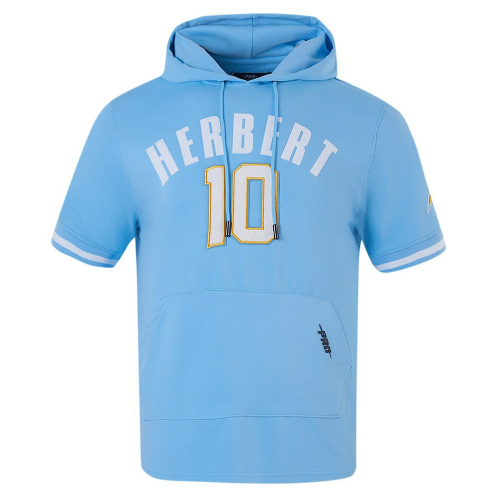 Justin Herbert Los Angeles Chargers Pro Standard Player Name & Number Hoodie T-Shirt Powder Blue | NFL