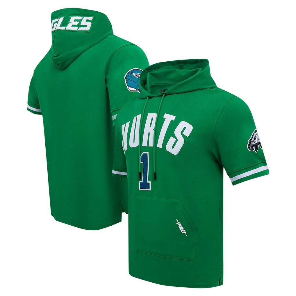 Jalen Hurts Philadelphia Eagles Pro Standard Player Name & Number Hoodie T-Shirt Kelly Green | NFL