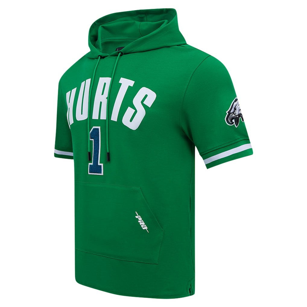 Jalen Hurts Philadelphia Eagles Pro Standard Player Name & Number Hoodie T-Shirt Kelly Green | NFL