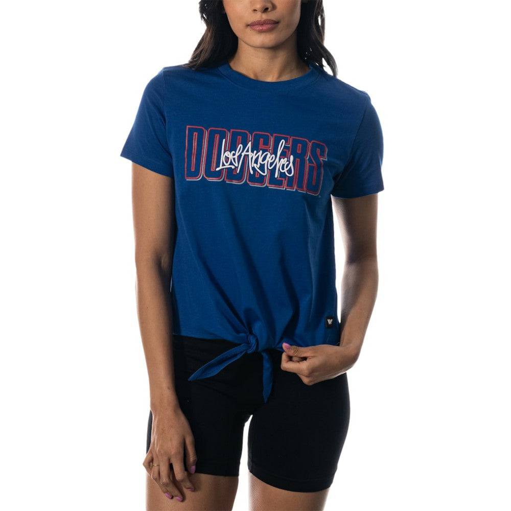 Los Angeles Dodgers The Wild Collective Women's Twist Front T-Shirt - MLB