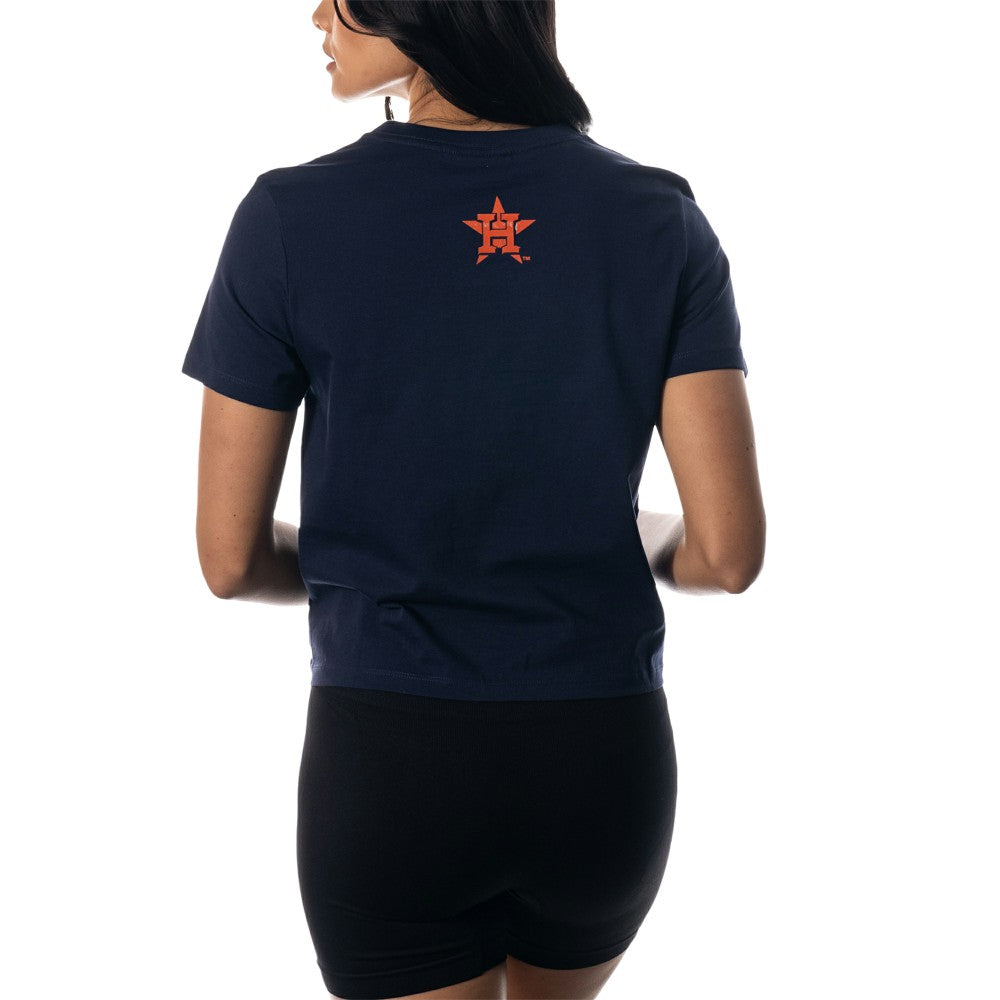 Houston Astros The Wild Collective Women's Twist Front T-Shirt - MLB
