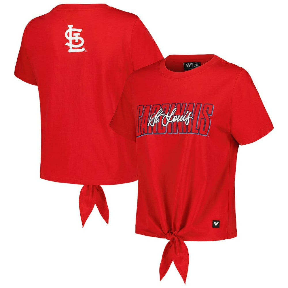 St. Louis Cardinals The Wild Collective Women's Twist Front T-Shirt - MLB