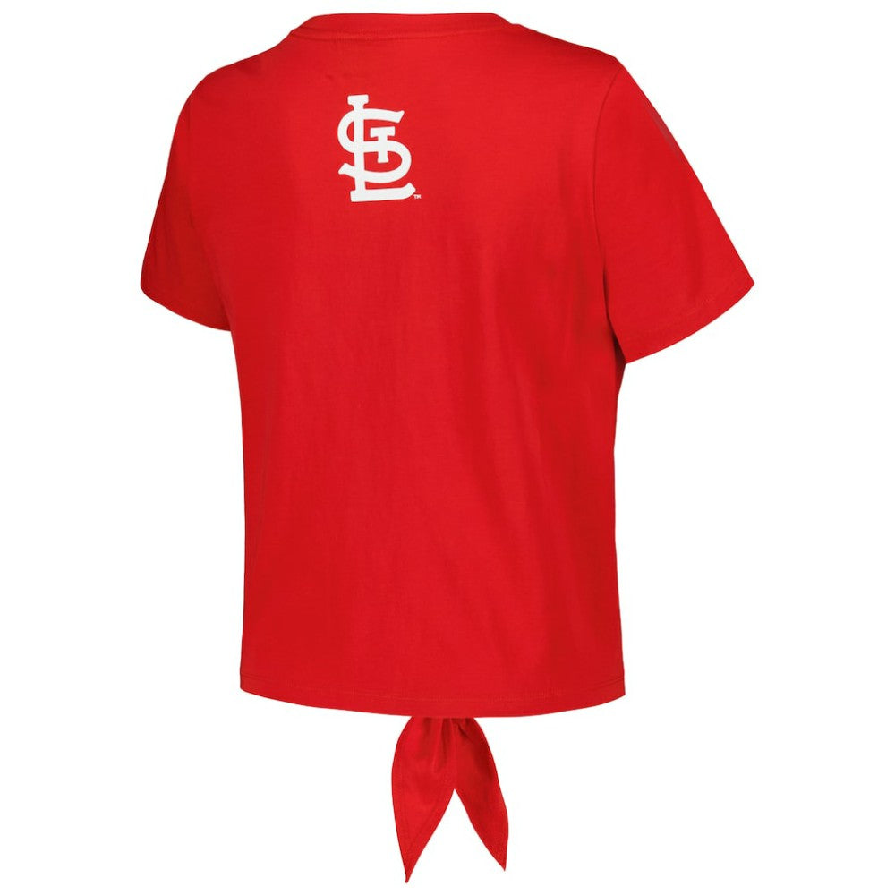 St. Louis Cardinals The Wild Collective Women's Twist Front T-Shirt - MLB