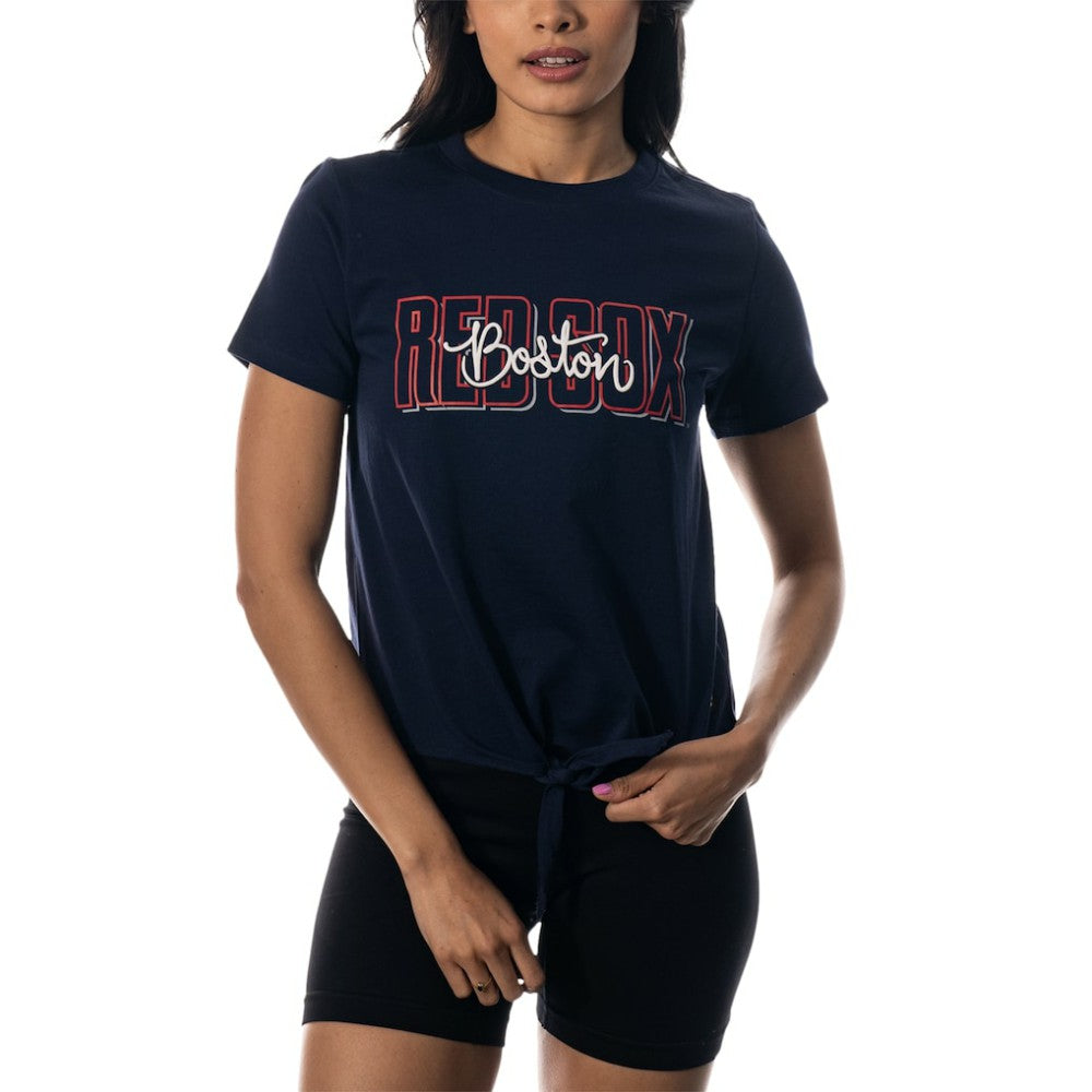 Boston Red Sox The Wild Collective Women's Twist Front T-Shirt - MLB