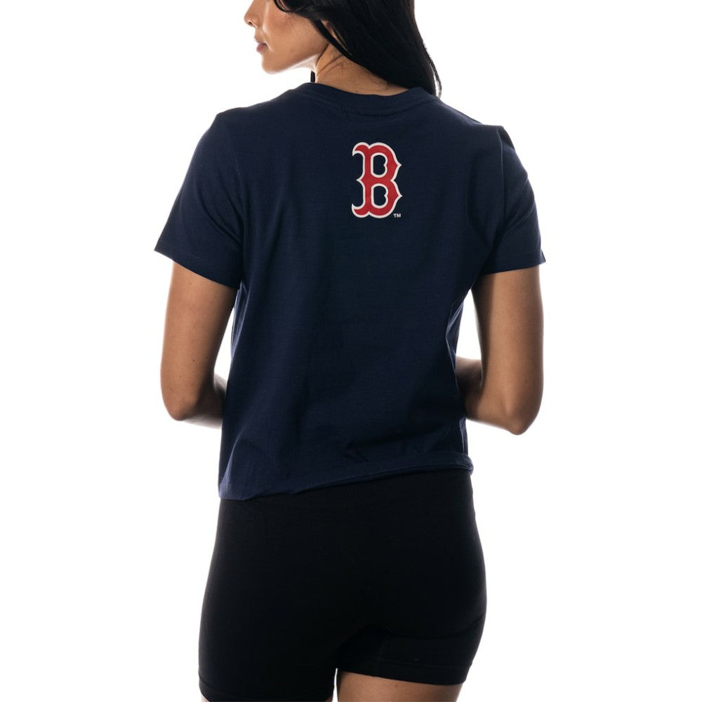 Boston Red Sox The Wild Collective Women's Twist Front T-Shirt - MLB