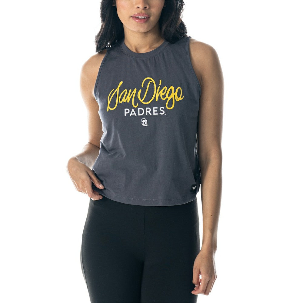 San Diego Padres The Wild Collective Women's Side Knot Tank Top - MLB