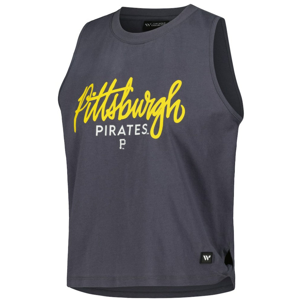 Pittsburgh Pirates The Wild Collective Women's Side Knot Tank Top - MLB