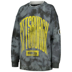 Pittsburgh Pirates The Wild Collective Women's Overdyed Pullover Sweatshirt - MLB