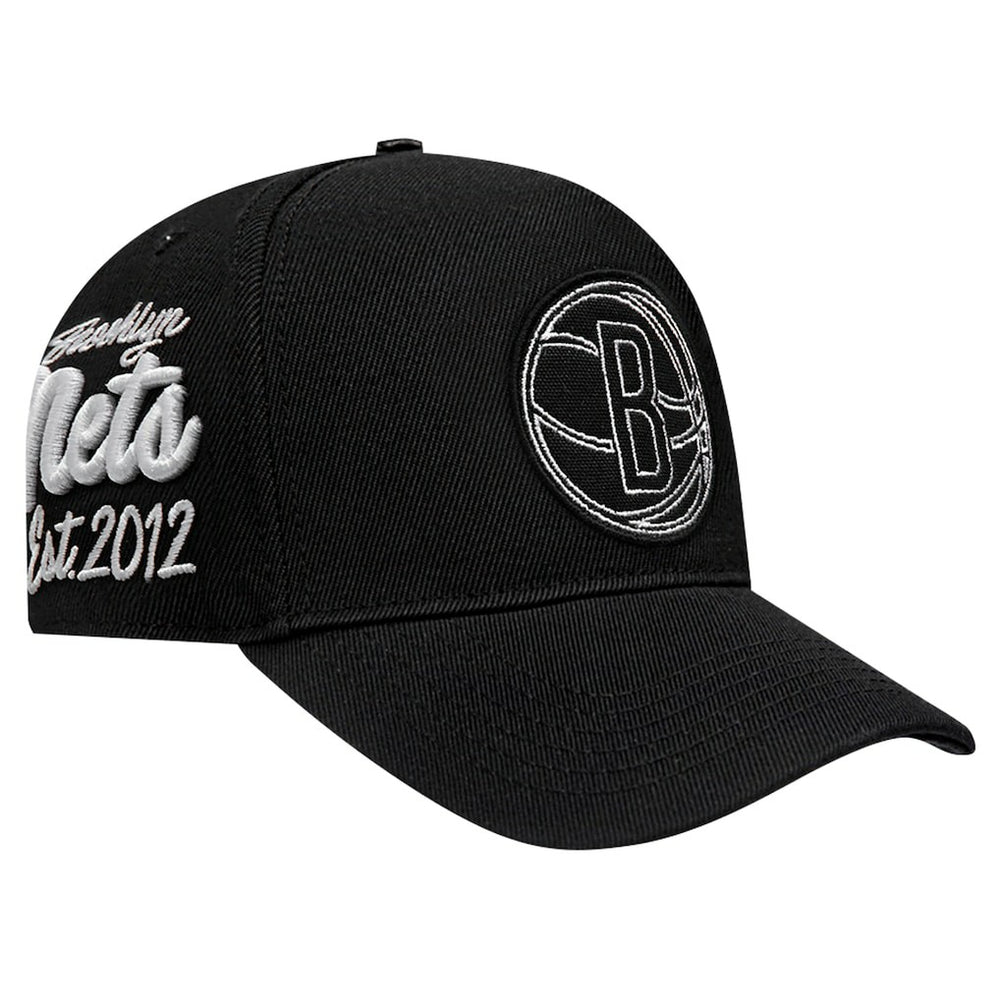 Brooklyn Nets Pro Standard Paint the City Pinch Front Snapback Hat Black - NBA