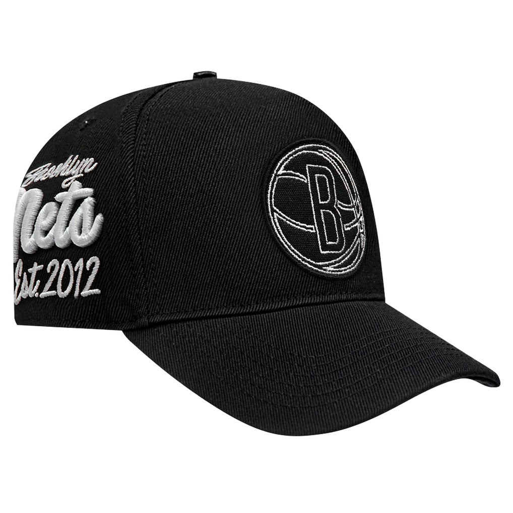 Brooklyn Nets Pro Standard Paint the City Pinch Front Snapback Hat Black - NBA