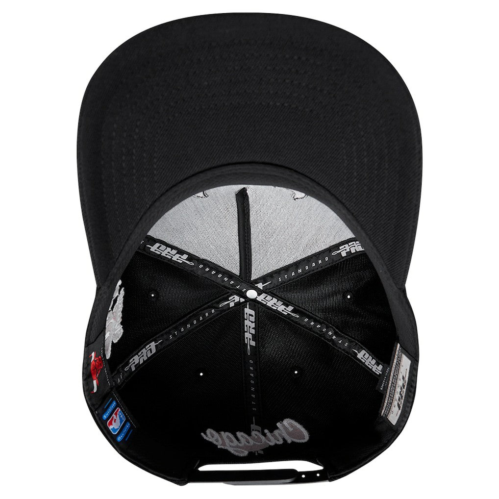 Chicago Bulls Pro Standard Paint the City Pinch Front Snapback Hat Black - NBA