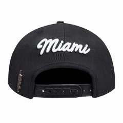 Miami Heat Pro Standard Paint the City Pinch Front Snapback Hat Black - NBA