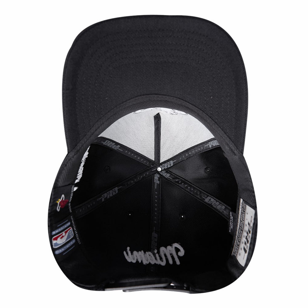 Miami Heat Pro Standard Paint the City Pinch Front Snapback Hat Black - NBA