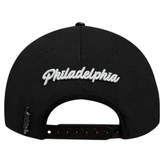 Philadelphia 76ers Pro Standard Paint the City Pinch Front Snapback Hat Black - NBA